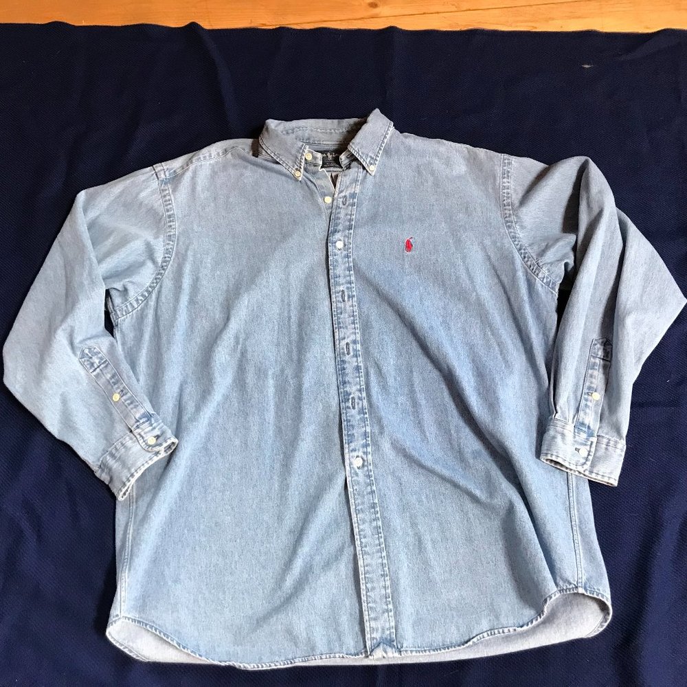 VTG Ralph Lauren Blake denim 100% cotton shirt